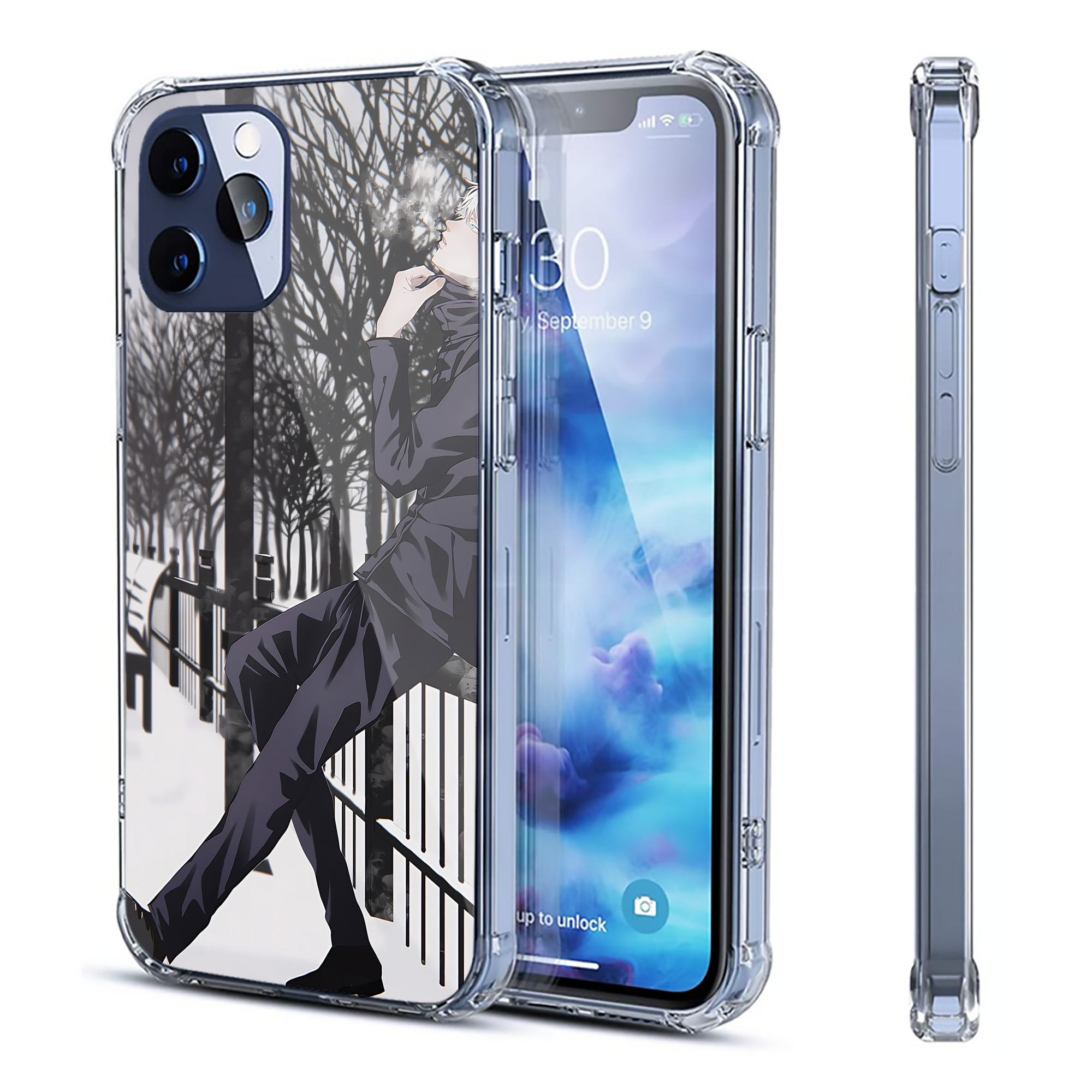 （画像用） 呪術廻戦 Jujutsu Kaisen 【iPhone 12シリーズ対応】透明スマホケース（クリアソフトケース）